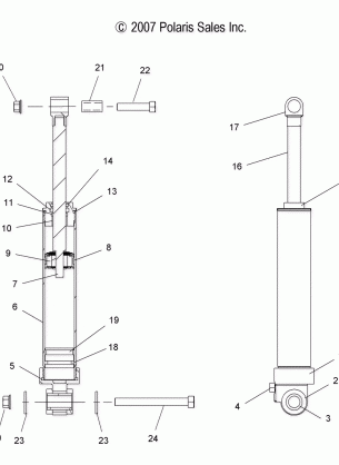 SUSPENSION SHOCK REAR TRACK (7043366)(DRAGON) - S08PG8ES / EE / PH8ES / EE (49SNOWSHOCKREAR7043366)