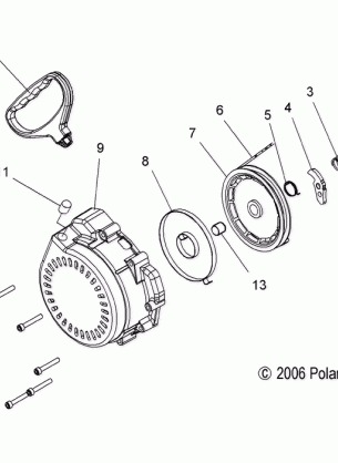 ENGINE RECOIL STARTER - S08PL7JS (49SNOWRECOILCLEAN)