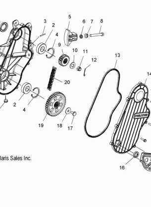 DRIVE CHAIN CHAINCASE - S08PL7JS (49SNOWCHAINCASE08600TRG)