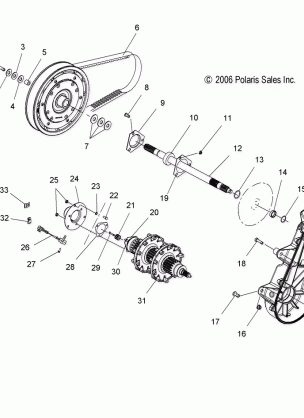 DRIVE TRAIN DRIVE SHAFT and JACKSHAFT - S08PL7JS (49SNOWDRIVETRAIN600RMK)