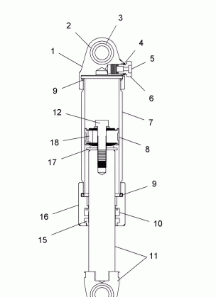 SUSPENSION SHOCK FRONT TRACK (7043234) - S08PL7JS (49SNOWSHOCKFRONT7043234)