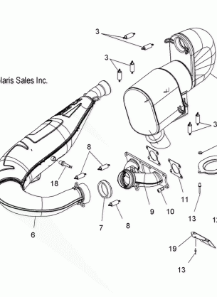 ENGINE EXHAUST - S08PL7JS (49SNOWEXHAUSTCLEAN)