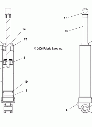 SUSPENSION SHOCK REAR TRACK (7043235) - S08PL7JS (49SNOWSHOCKREAR7043235)