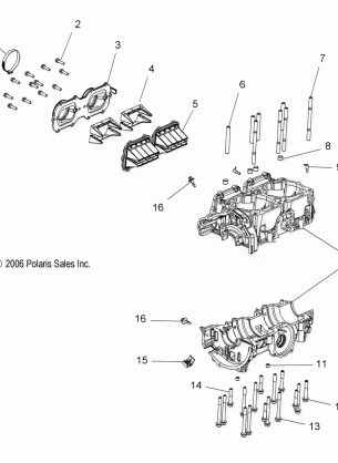 ENGINE CRANKCASE - S08PL7JS (49SNOWCRANKCASECLEAN)