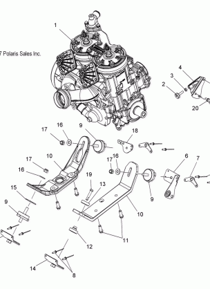 ENGINE MOUNTING - S08PL7JS (49SNOWENGINEMOUNT08RMKSPL)