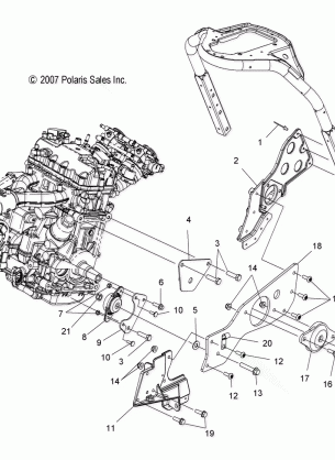 ENGINE MOUNTING LH - S08PP7FS / FE / PD7FS (49SNOWENGINEMOUNTLH08IQTRBO)