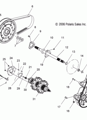 DRIVE TRAIN DRIVE SHAFT and JACKSHAFT - S08PR6 / PS6 / PR7 / PS7 (49SNOWDRIVETRAINCLEANSB)