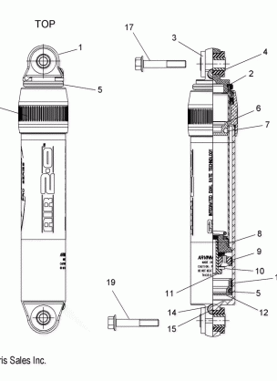 SUSPENSION SHOCK IFS (7043315)(DRAGON) - S08PR6 / PS6 / PR7 / PS7 (49SNOWSHOCKIFS7043315)