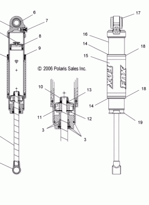 SUSPENSION SHOCK REAR TRACK (FOX / 7043177) - S08PR7FS / FE (49SNOWSHOCKREAR7043177)