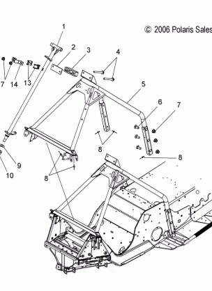 STEERING STEERING POST and STEERING HOOP MOUNTING - S08MX6JS / JE (49SNOWSTEERINGPOST07440IQ)