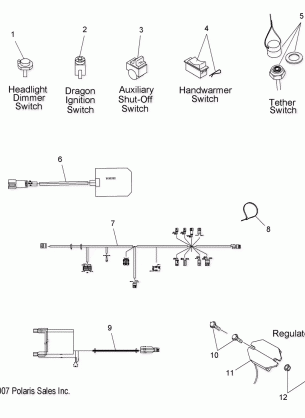 ELECTRICAL SWITCHES AND COMPONENTS - S08MX6JS / JE (49SNOWELECT08600IQ)