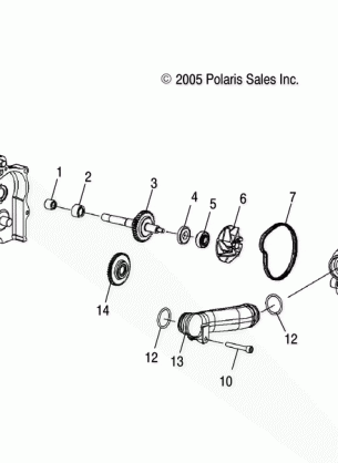 ENGINE WATER PUMP - S08PT7ES / EE / FS / FE (4997479747D10)