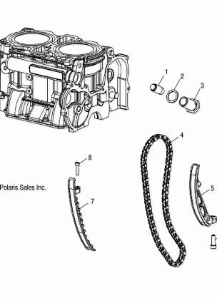 ENGINE CAM CHAIN and TENSIONERS - S08PT7ES / EE / FS / FE (4997479747D11)