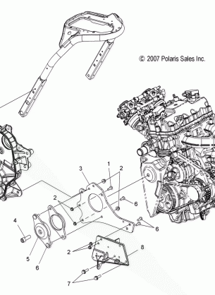 ENGINE MOUNTING RH and FRONT - S08PT7ES / EE / FS / FE (49SNOWENGINEMOUNTRH08IQTRBO)