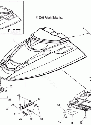 BODY HOOD ASM. 1 - S08NJ5BS / BE / BSA / BSF (49SNOWHOOD08FLEET)