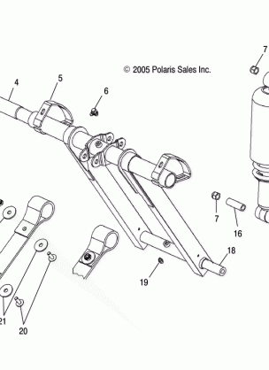 SUSPENSION TORQUE ARM FRONT and SHOCK - S08NT3AS / ASA / AE (4997299729B09)