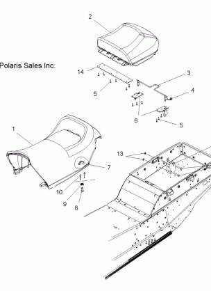 BODY SEAT - S08NT5BS / BE / BSA / BSF (49SNOWSEAT08TRLTRG)