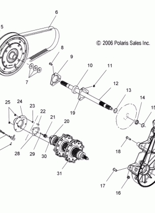 DRIVE TRAIN ASSEMBLY - S07PP6HS / HSA / HSB / PD6HS / HE (49SNOWDRIVETRAINCLEAN)