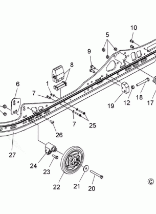 SUSPENSION RAIL ASSEMBLY (M-10)(IQ LX) - S07PD6HS / HE (49SNOWSUSPRAILFSTIQLX)