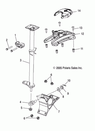 STEERING POST ASSEMBLY - S07PP7FS / PP7FSA / PP7FE / PD7FS / PD7FE (4997479747B10)