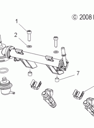 ENGINE FUEL RAIL - S07PP7FS / PP7FSA / PP7FE / PD7FS / PD7FE (4997479747E03)