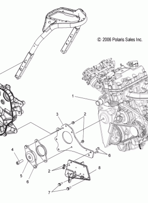 ENGINE MOUNTING RH and FRONT - S07PT7ES / PT7EE / PT7FS / PT7FE (49SNOWENGINEMOUNTRH)