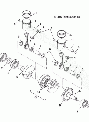 ENGINE PISTON and CRANKSHAFT - S07NP5BS / BE (4997239723C12)