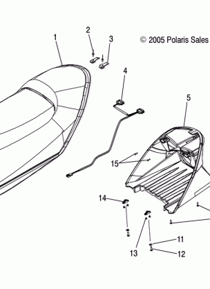 SEAT and TAILLIGHT - S06MP6FS / FSA / FSB / ME6FS / MC6FS (4997139713A06)