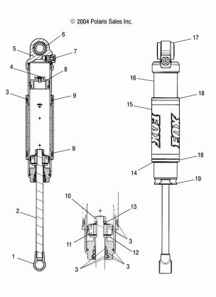 SHOCK REAR TRACK (FOX / 7043177) - S06MP6FS / FSA / FSB (4997139713D07)