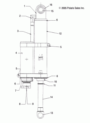 SHOCK REAR TRACK EXTERNAL COMPONENTS (WALKER EVANS / 7043097) - S06MC6FS (4997139713D08)