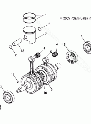 PISTON and CRANKSHAFT - S06MP6FS / FSA / FSB / ME6FS / MC6FS (4997459745D05)