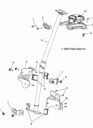 STEERING POST ASSEMBLY - S06MP6FS / FSA / FSB / ME6FS / MC6FS (4997139713B09)