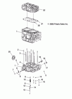 CYLINDER and CRANKCASE - S06PD7ES / FS (4997339733E10)
