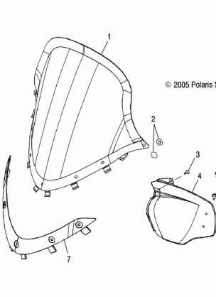 WINDSHIELD and MIRRORS - S06PD7ES / FS (4997339733A13)