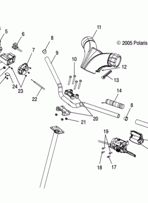 HANDLEBAR MOUNTING and CONTROLS - S06PD7HS (4997359735B09)