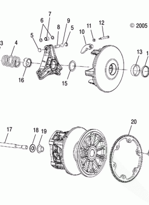 DRIVE CLUTCH - S06PK7 / PL7 / PM7 / PL8 / PM8 / PN8 / PR8 ALL OPTIONS (4997439743C03)