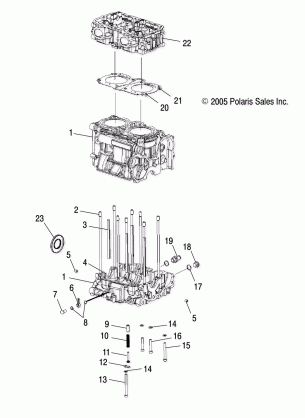 CYLINDER and CRANKCASE - S06PT7ES / FS (4997339733E10)