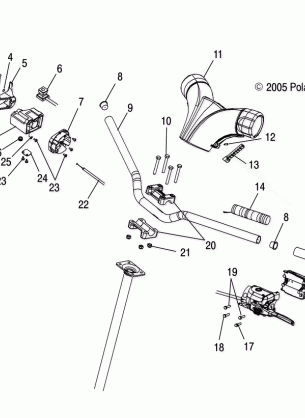 HANDLEBAR MOUNTING and CONTROLS - S06PT7ES / FS (4997519751B11)