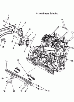 ENGINE MOUNTING RH and FRONT - S05MP8DS / DSA / DSB / DSC (4992569256C09)