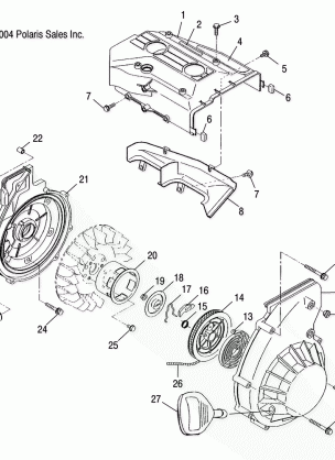 BLOWER HOUSING and RECOIL STARTER - S05NP5BS / A / B / S05NE5BS / A (4992729272C14)