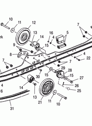 RAIL MOUNTING SUSPENSION - S05NS6ES / ESA / S05NS8CS / CSA (4992809280B09)