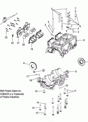 CRANKCASE (600) - S05NS6ES / ESA (4992809280C10)