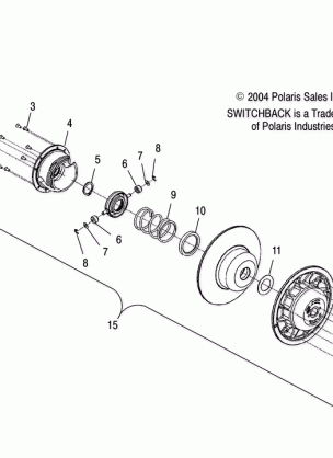 DRIVEN CLUTCH - S05NS6ES / ESA / S05NS8CS / CSA (4992809280C02)