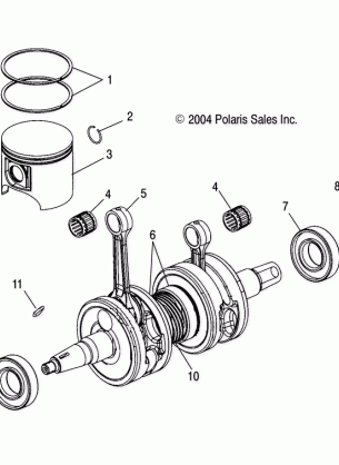 PISTON and CRANKSHAFT (600) - S05NT6ESA / 6EEA / 6ESB / 6EEB (4992869286D01)