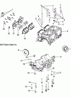 CRANKCASE (600) - S05NT6ESA / 6EEA / 6ESB / 6EEB (4992869286C10)