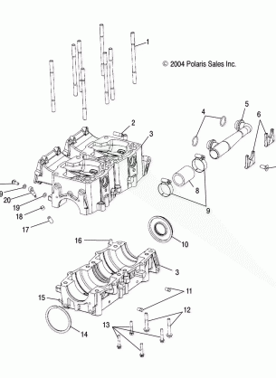 CRANKCASE (800)  - S05NT8CS / 8CE (4992869286D04)