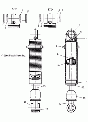 REAR TRACK SHOCK - S05NT6ESA / 6EEA / 6ESB / 6EEB / 8CS / 8CE (4992869286B13)