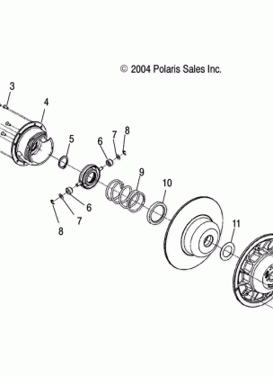 DRIVEN CLUTCH - S05NT6ESA / 6EEA / 6ESB / 6EEB / 8CS / 8CE (4992869286C01)