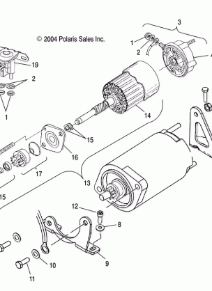 STARTING MOTOR (600) - S05NT6ESA / 6EEA / 6ESB / 6EEB (4992869286D12)