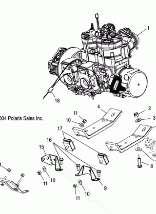 ENGINE MOUNTING - S05NT6ESA / 6EEA / 6ESB / 6EEB / 8CS / 8CE (4992869286C08)